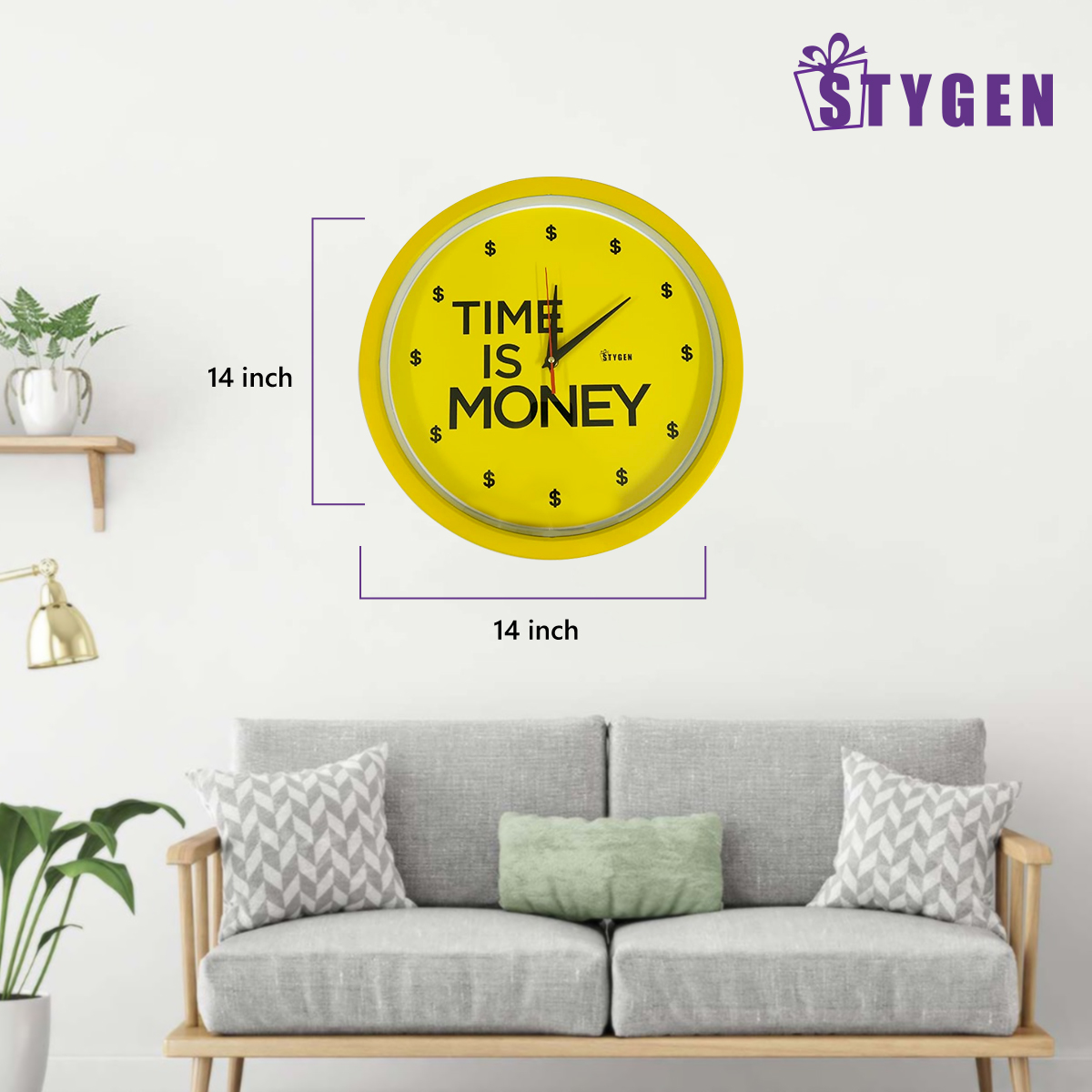 Decorative Wall Clock - Time is Money