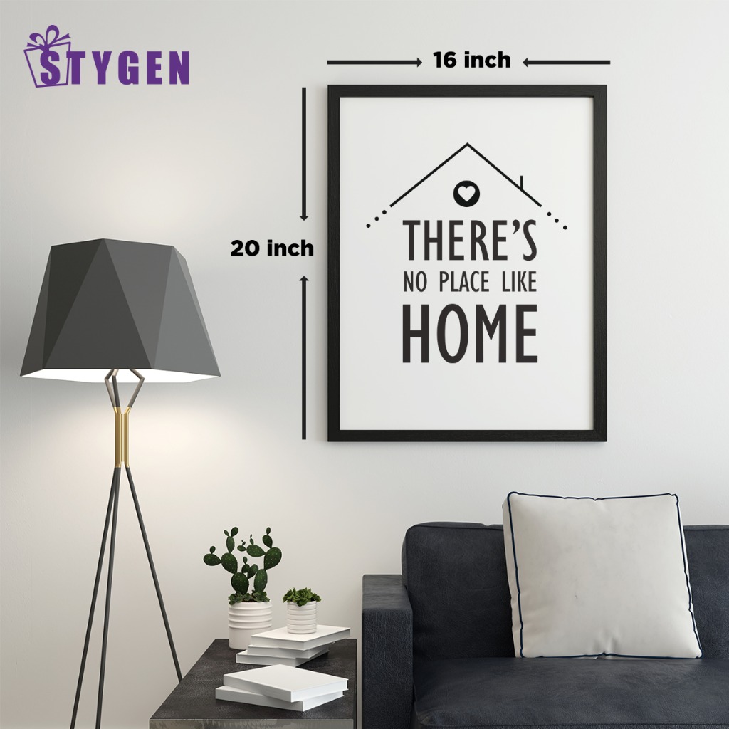 Wooden Wall Frame - There's No Place Like Home