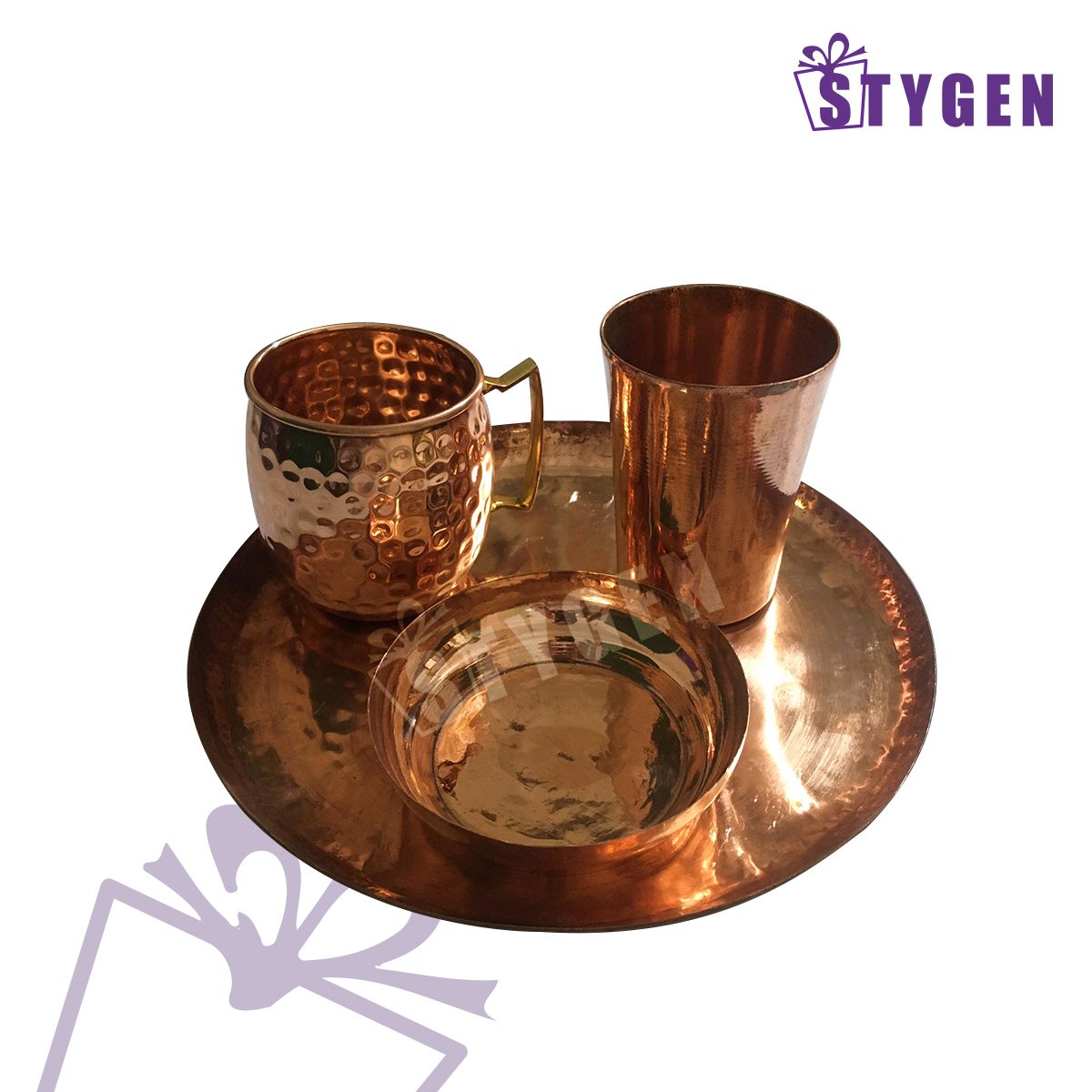 Copper Made Mug, Glass, Bati And Plate Combo Set ( তামার গ্লাস বাটি সেট)