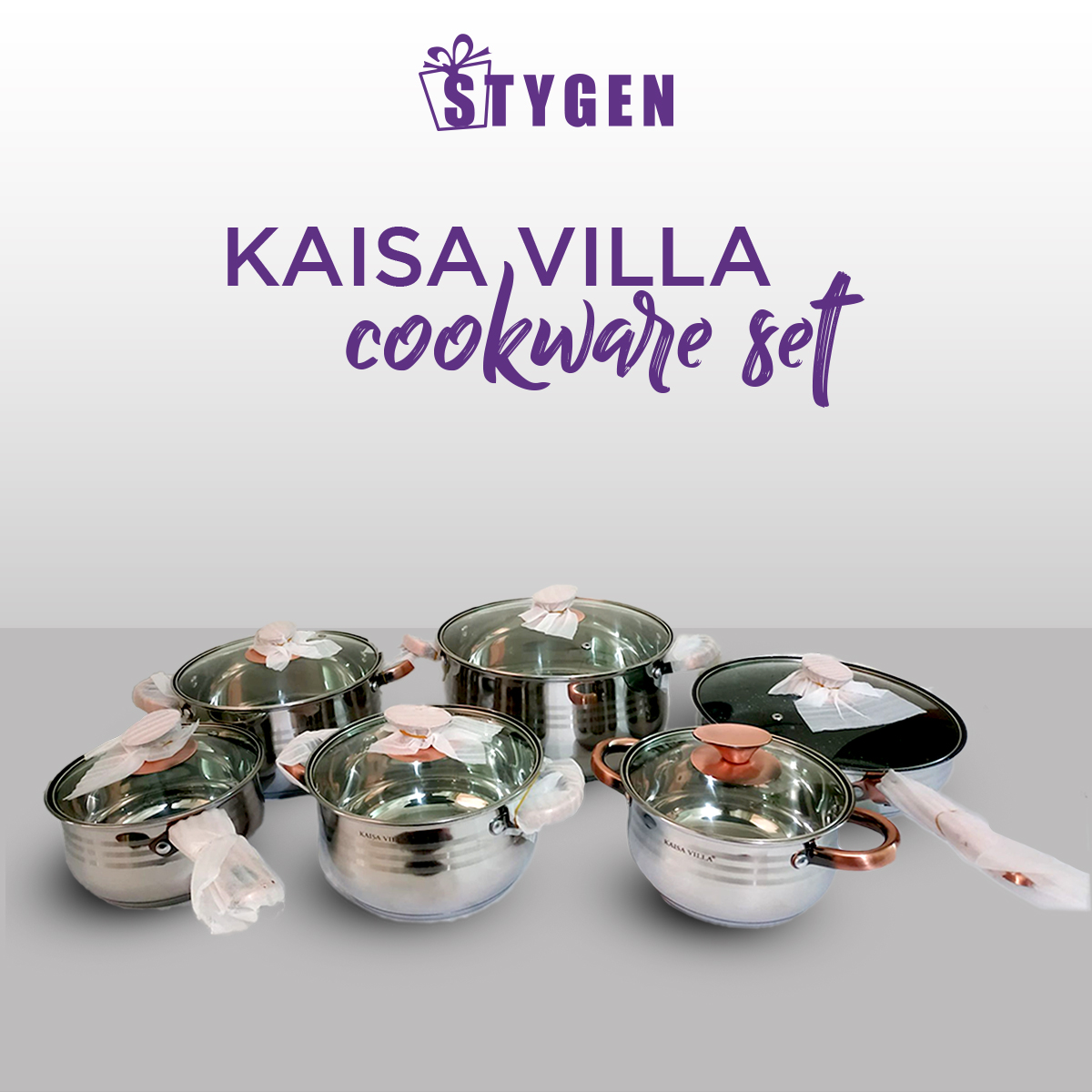 Kaisa Villa 12pcs Stainless Steel Cookware Set