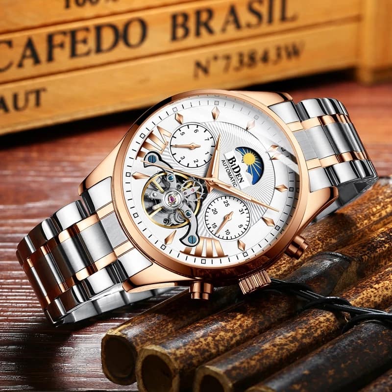 BIDEN 0189 Automatic Luxury Mechanical Men Wristwatch