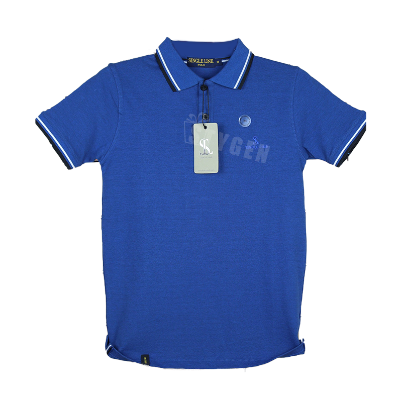 Stylish Sky Blue Color Short Sleeve Polo Shirt For Man