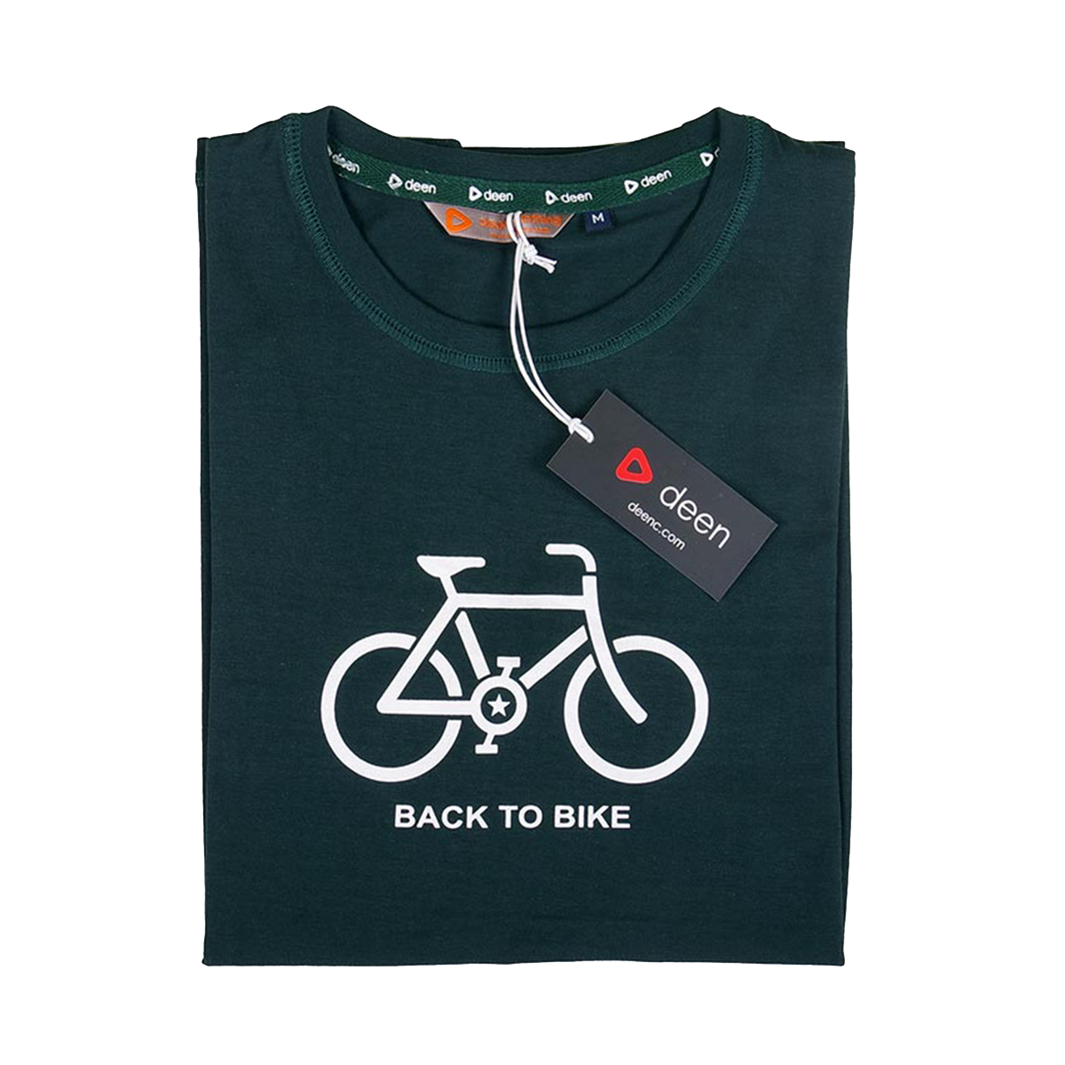 Cotton Bottle-green Back-to-Bike T-shirt