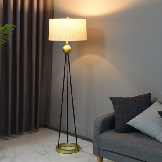 American Style Retro LED Iron Floor Lamps Bedroom Living Room Standing Lamp