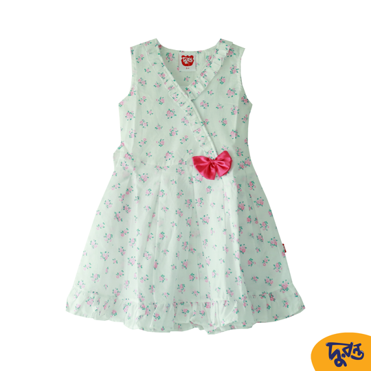 Printed 100 % Cotton Frock Toddler Girls best gift for Birthday