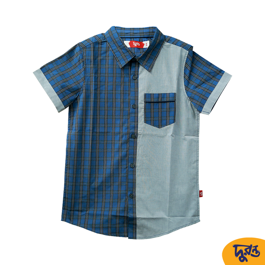 Check 100% Cotton Shirt for 7 to 12 Years Boys