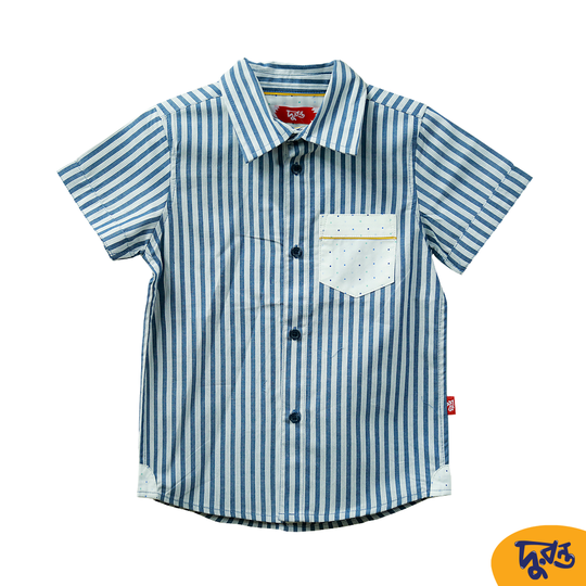 Stripe off white 100% Cotton Shirt for 1.5 to 6 Years Boys