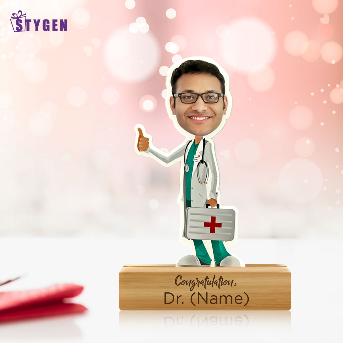 Personalized Doctor Caricature for Boy
