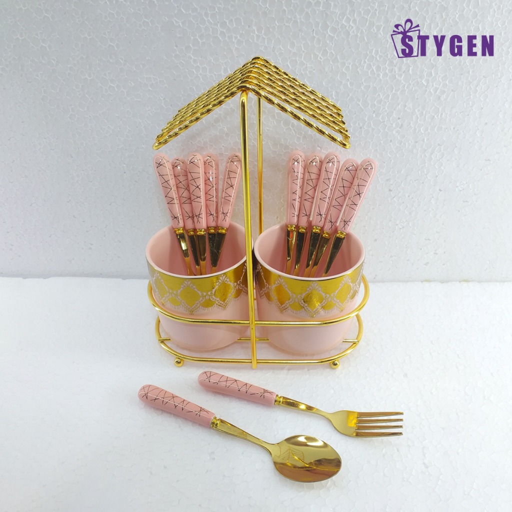 12 Pieces Spoon Set With Stand
