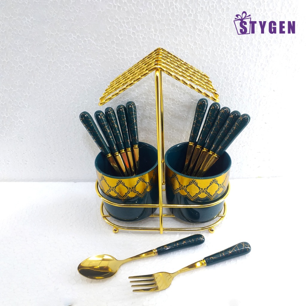 12 Pieces Spoon Set With Stand