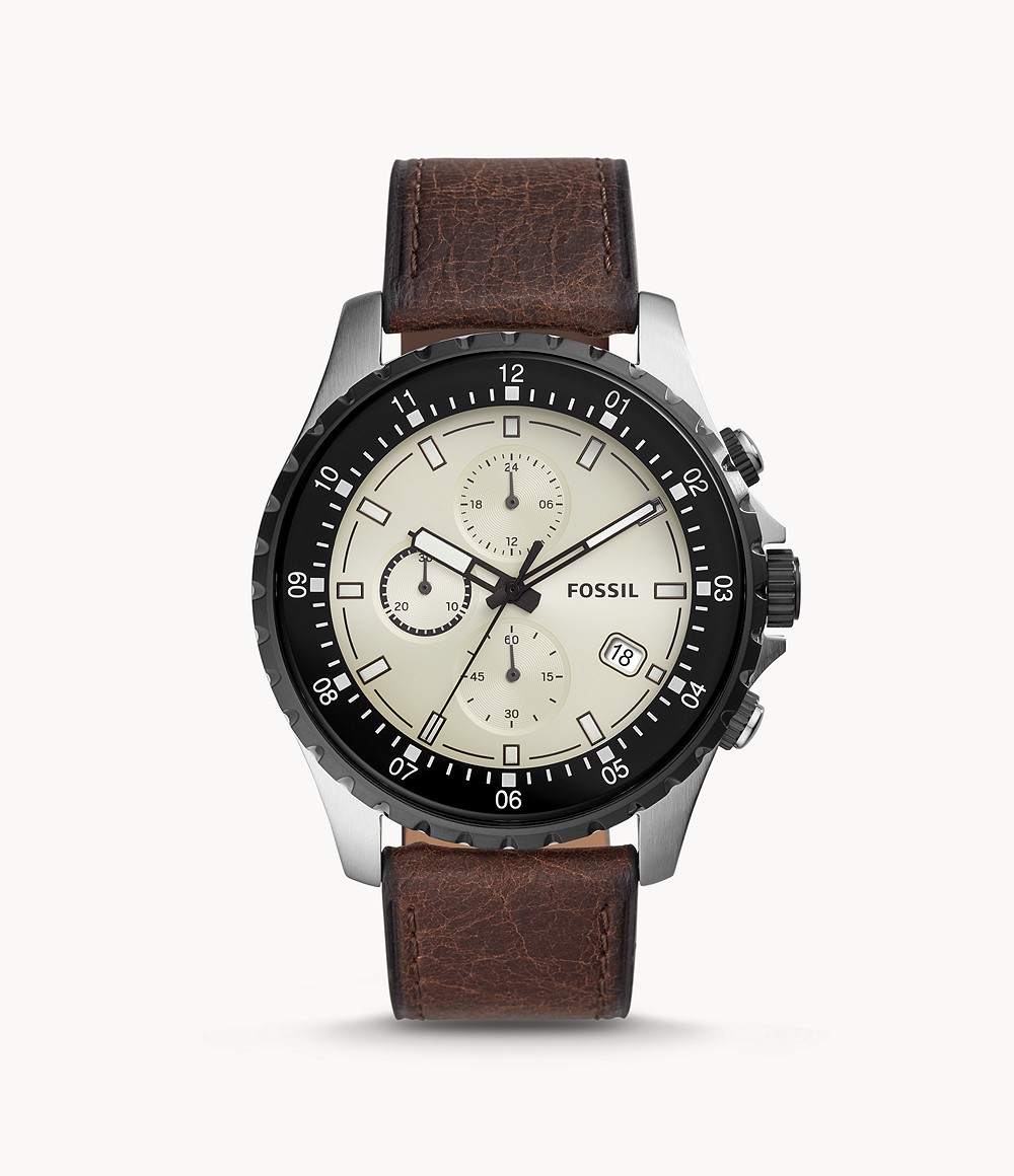 Fossil Dillinger Chronograph Brown Leather Watch FS5674
