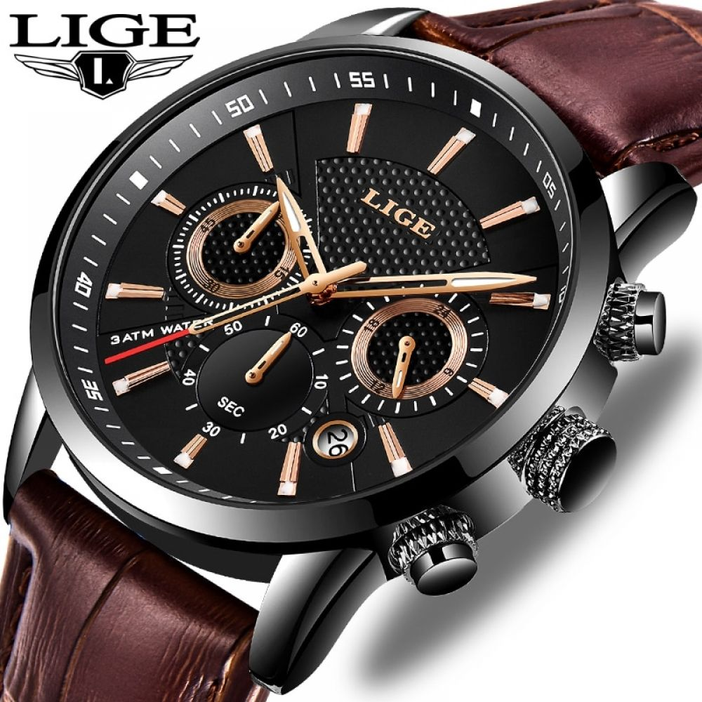 LIGE  Classic Chronograph Watch