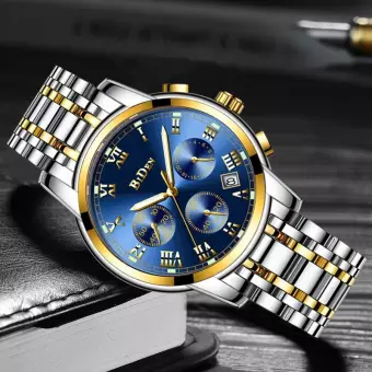 BIDEN Watch Men Sport Chronograph Mens Watches Top Brand Fashion Stainless Steel Casual Male's Wristwatch Waterproof Clock