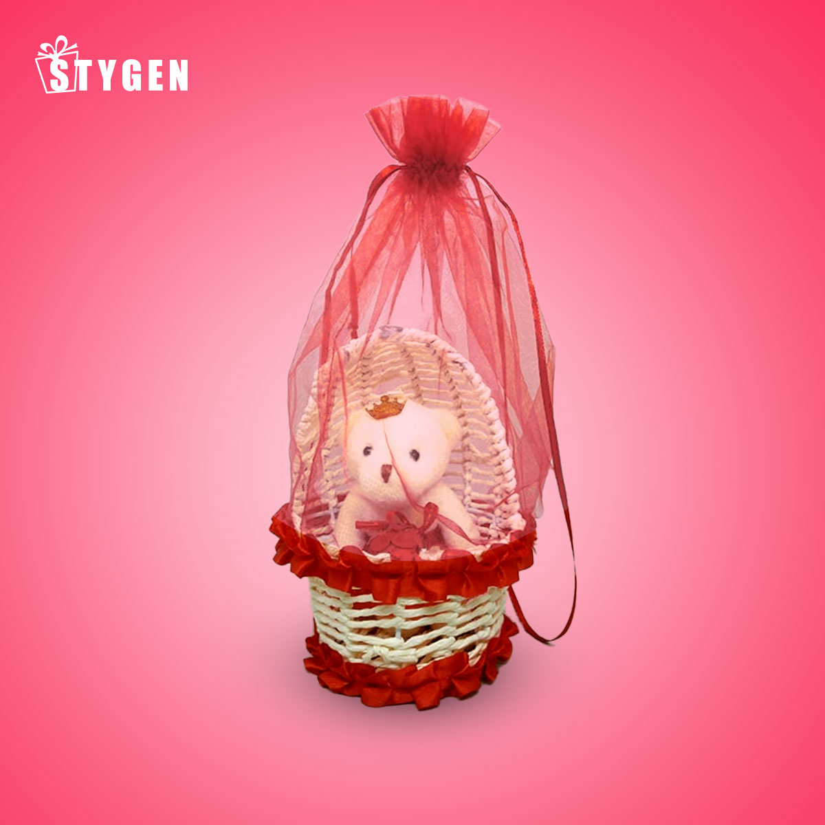 Little panda with basket showpiece best gift for your loved ones