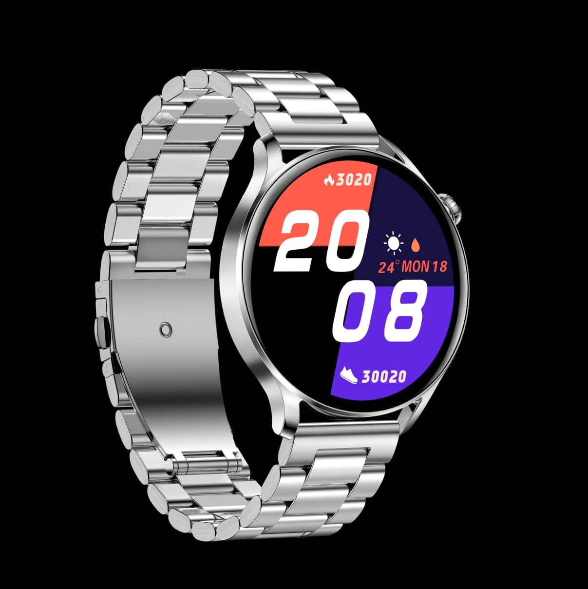 New  Voice Call Smartwatch AK 37 Smart Watch, BT Call heart rate blood pressure  Watch Silver color