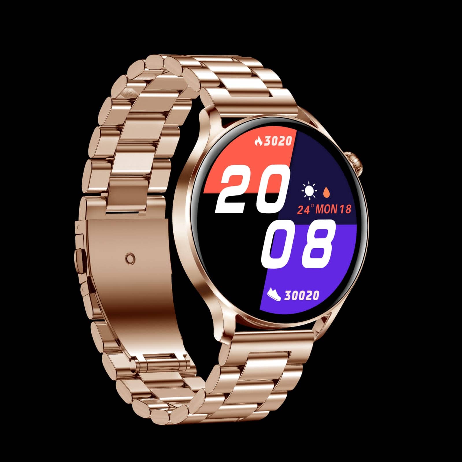 Asunlike New  Voice Call Smartwatch AK 37 Smart Watch, BT Call heart rate blood pressure  Watch Rose Gold Color