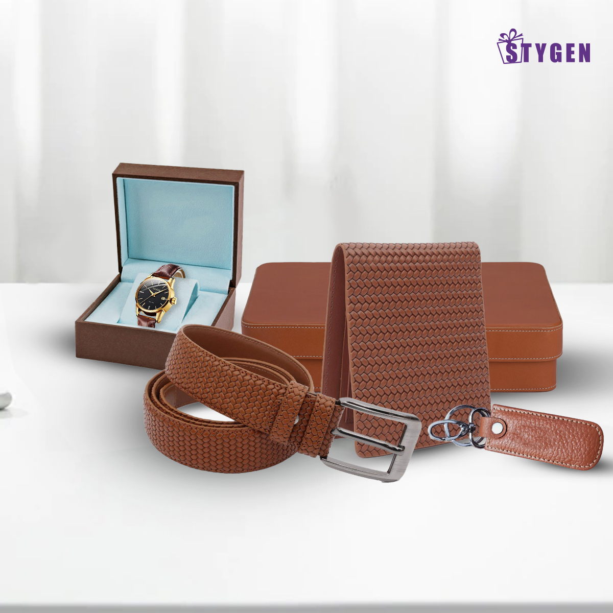 Exclusive Watch, Wallet, Belt & Key Ring Combo offer For Men