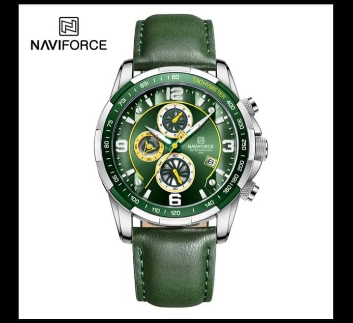 Naviforce 2022 8020G Pu Leather Wrist Watch For Men