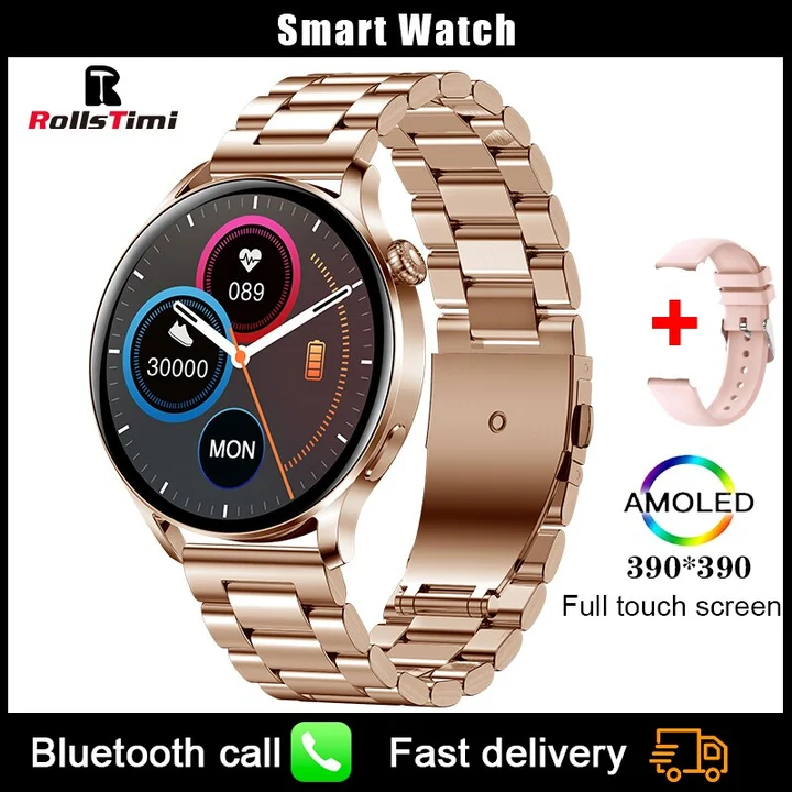 LIGE Neue Bluetooth amoled full touch screen watch