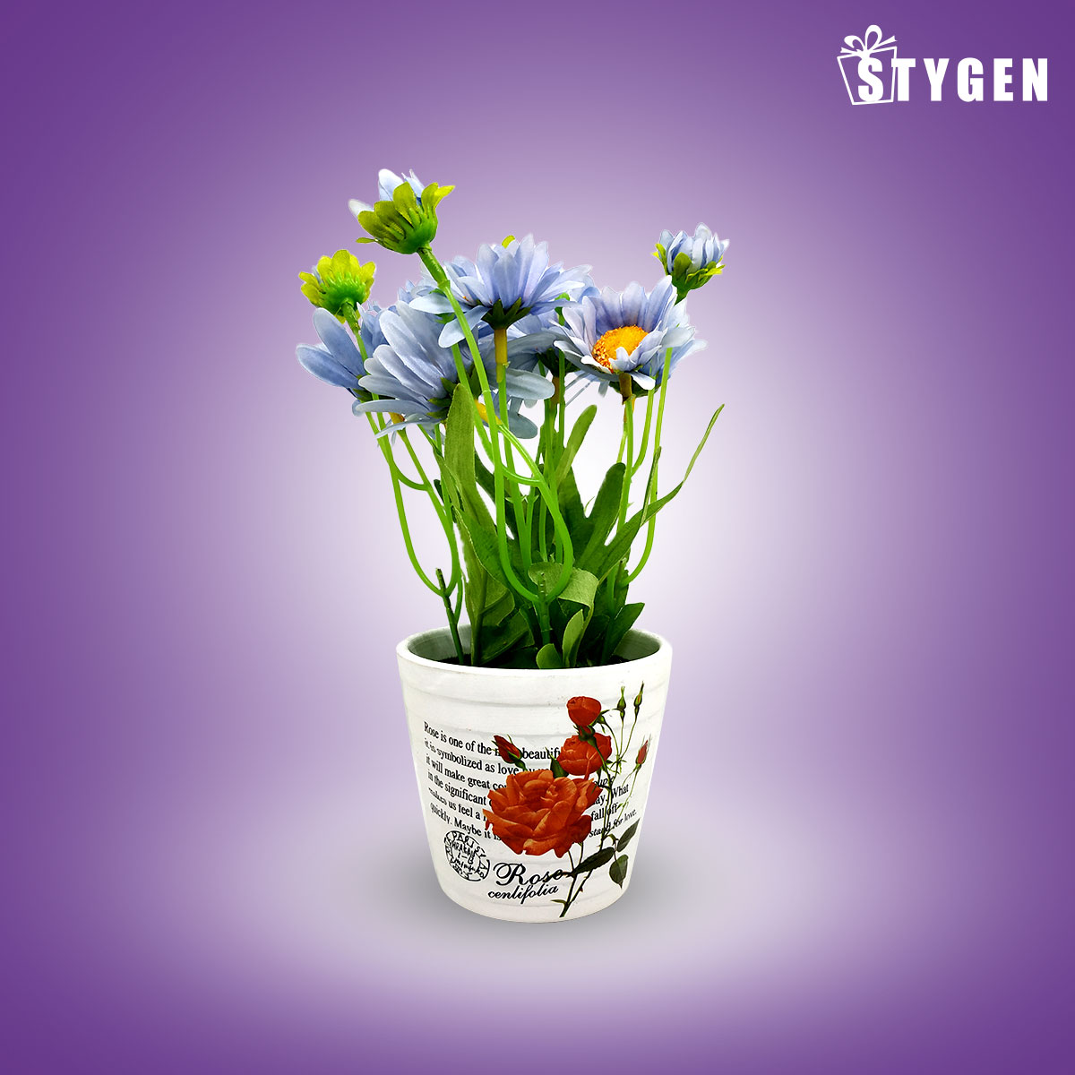 Ceramic Pot with  Artificial Flower- 03