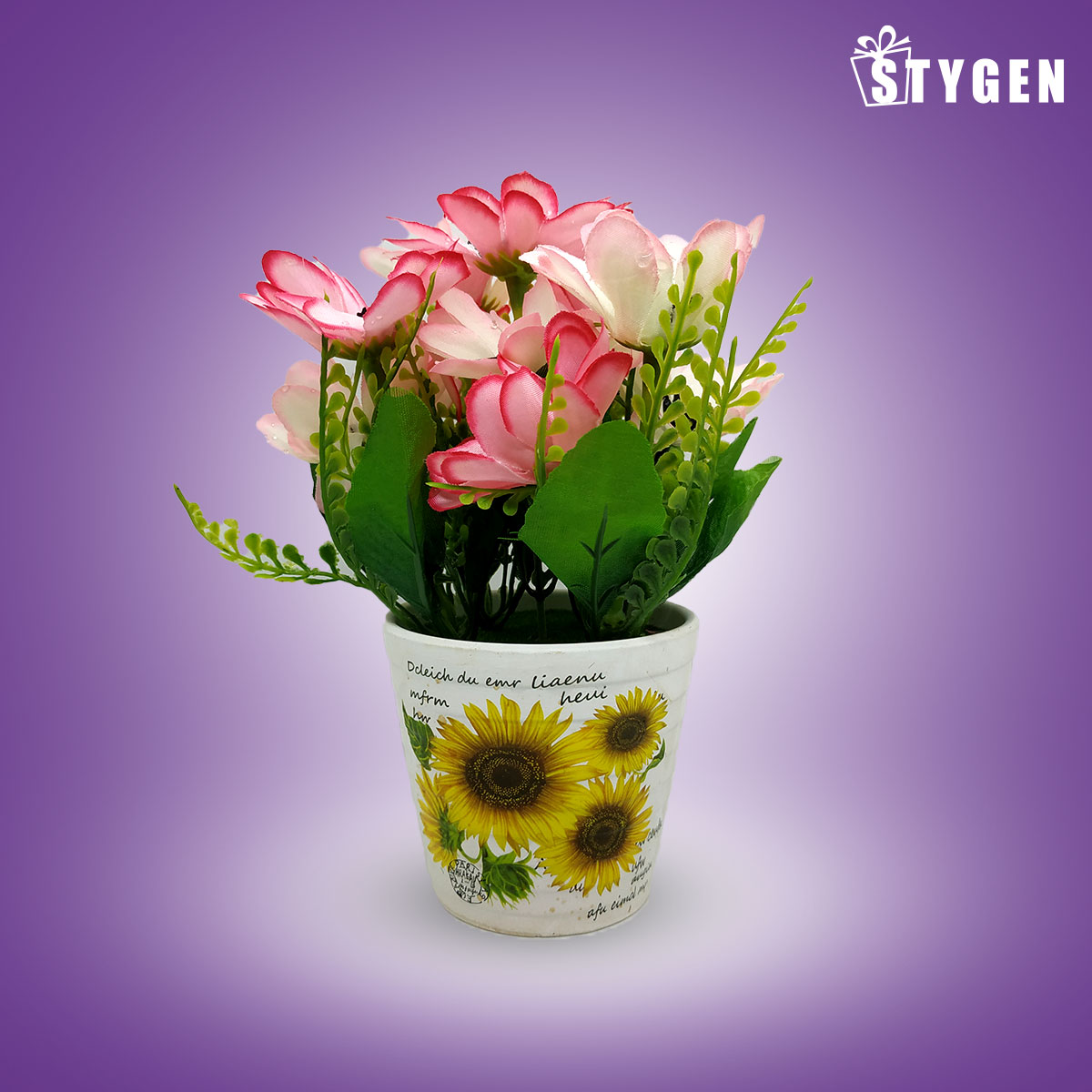 Ceramic Pot with  Artificial Flower- 04
