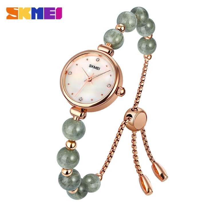 SKMEI Pearl Wristband Bracelet Watch for Women(SK1983F)
