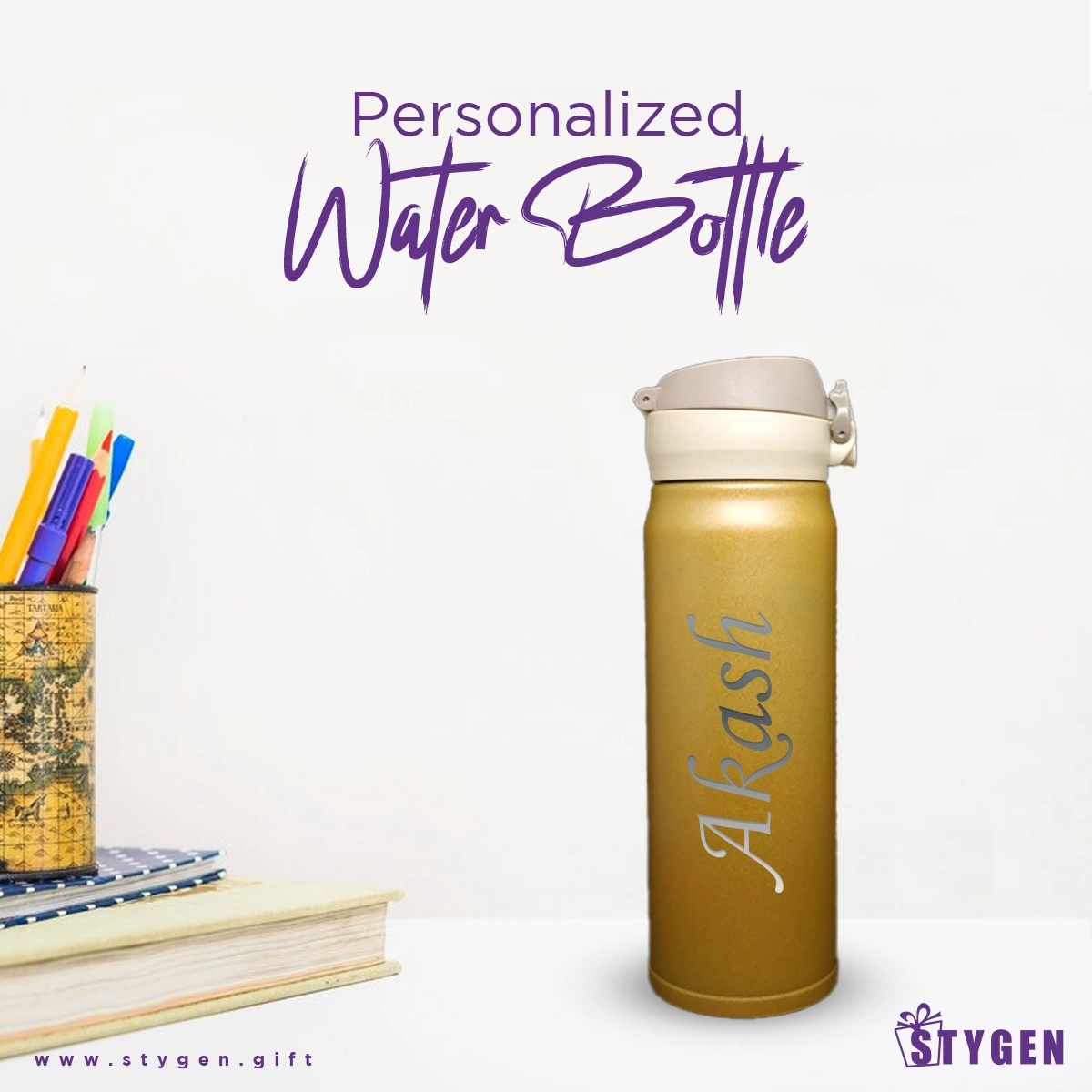 Personalized Thermos Water Bottle for your loved one (04)