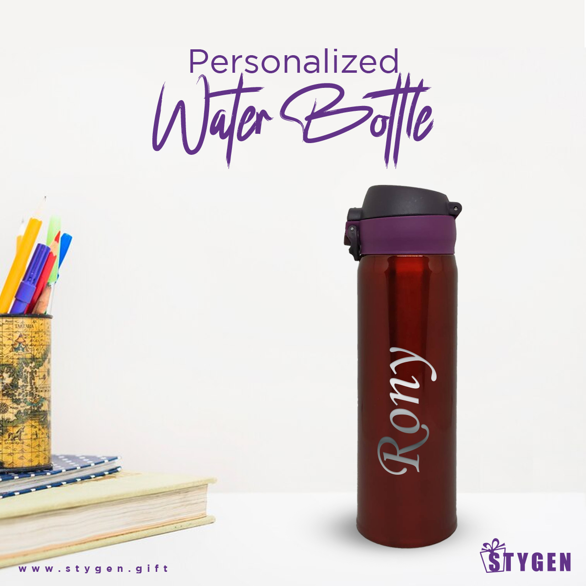 Personalized Thermos Water Bottle for your loved one (08)