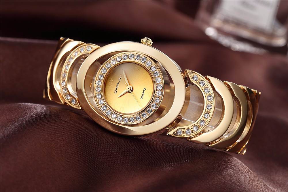 CRRJU Very Posh Ladies Diamond Watch Brand New Luxury Ladies Watch Designer Gift