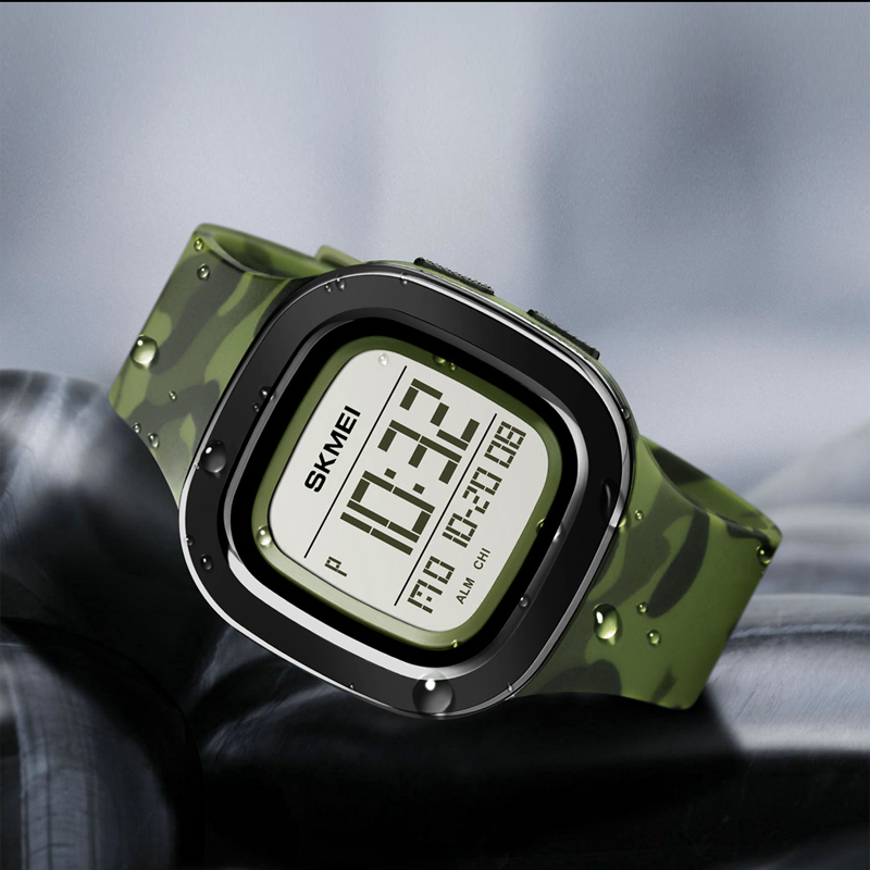 SKMEI Digital Outdoor Military Sports Watch Men Multifunction Wrist Watch (Army Green)