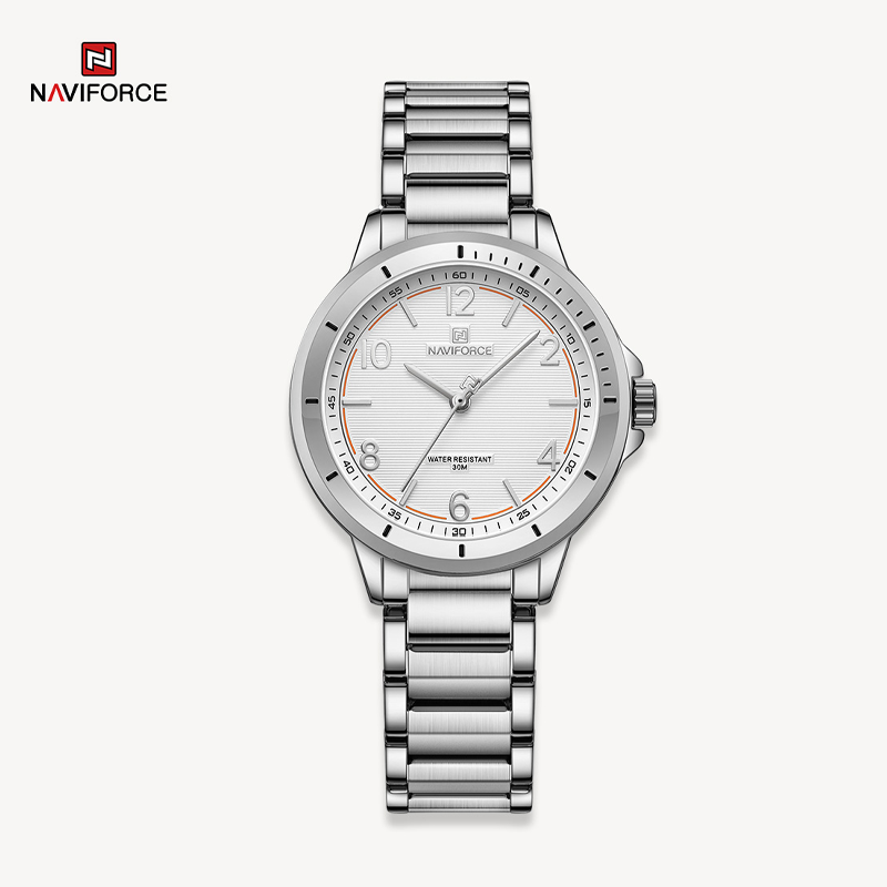 NAVIFORCE Water Resistant Female Wristwatch NF5021 (Silver)