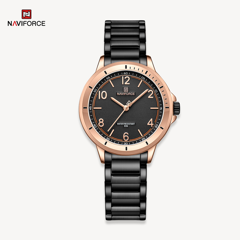 NAVIFORCE Water Resistant Female Wristwatch NF5021 (Black)