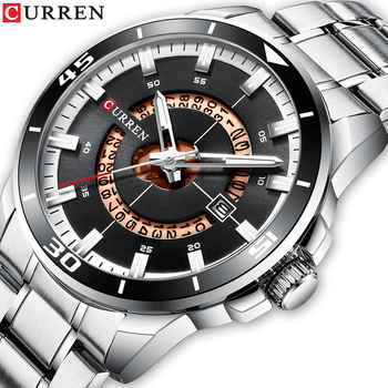 CURREN 8359 Creative Quartz Watches Men Stainless Steel Watches 30M Waterproof(STC8359S)