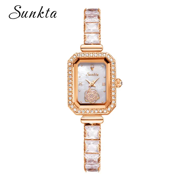 SUNKTA Sapphire Luxury Quartz Waterproof Women's Wristwatch