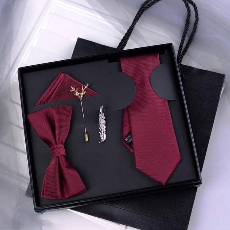 Premium Imported Tie Set (Red)
