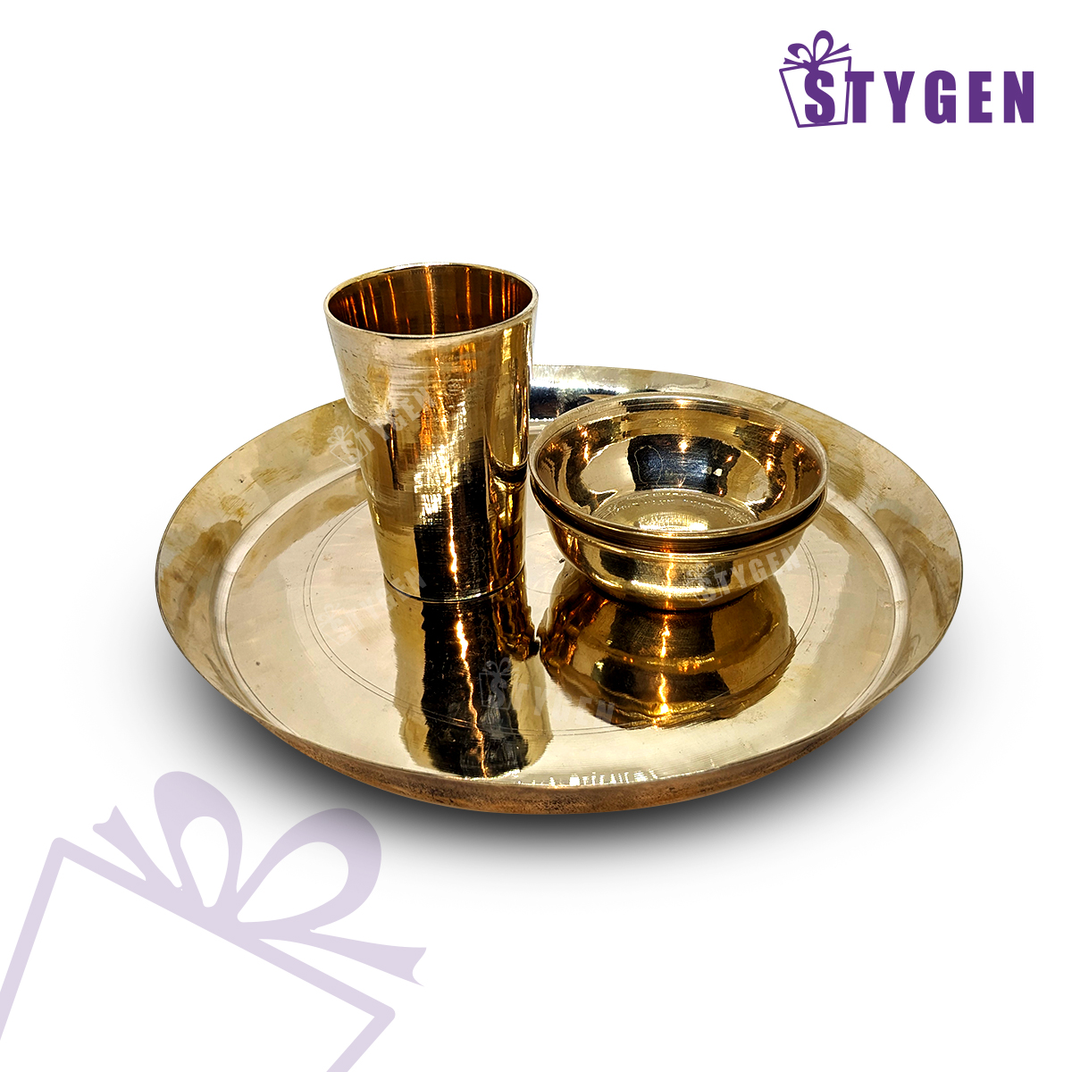 ইন্ডিয়ান কাসার প্লেট, গ্লাস & বাটির সেট - Indian Kasa Plate, Glass & Bati Set - Indian Bronze Made Plate, Glass & Bowl Set