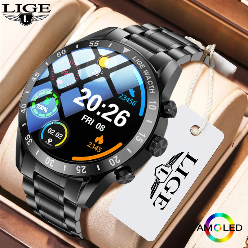 LIGE New Bluetooth Call Smart Watches For Men IOS Android