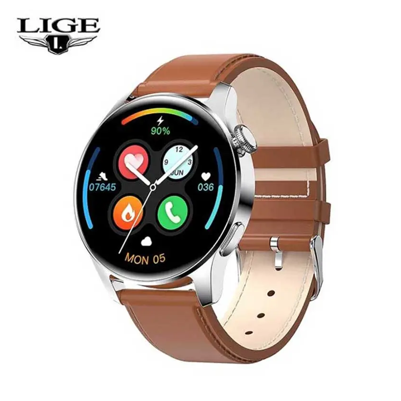 LIGE Full Touch Sports Fitness Health Tracker Screen Bluetooth Smart Watch